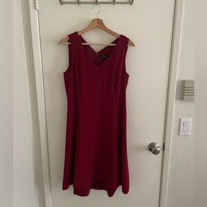 Theory Burgundy High Low Dress